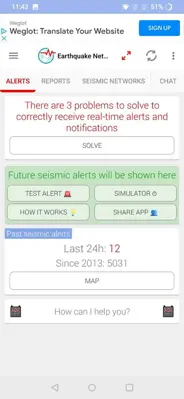 Earthquake Network android App screenshot 1